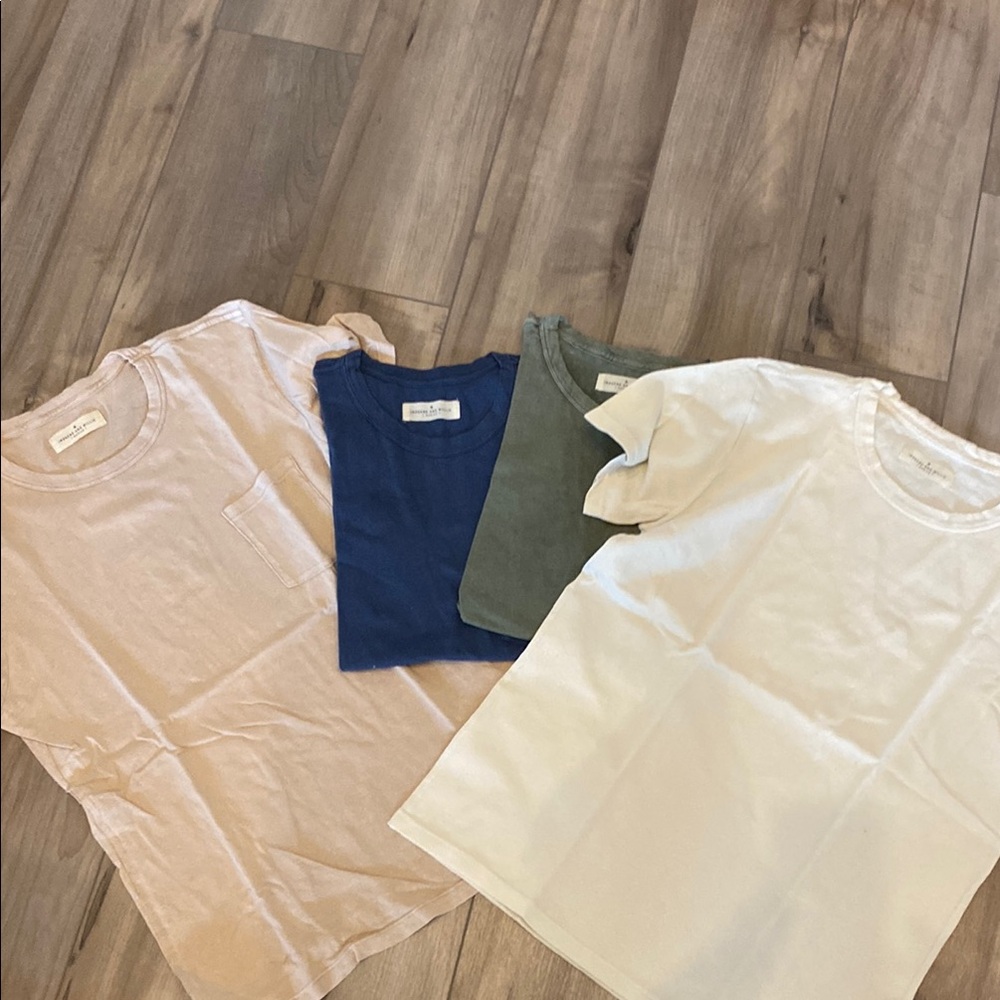 imogene + willie Short Sleeve Tees - Cream, Blue, Green, Pink